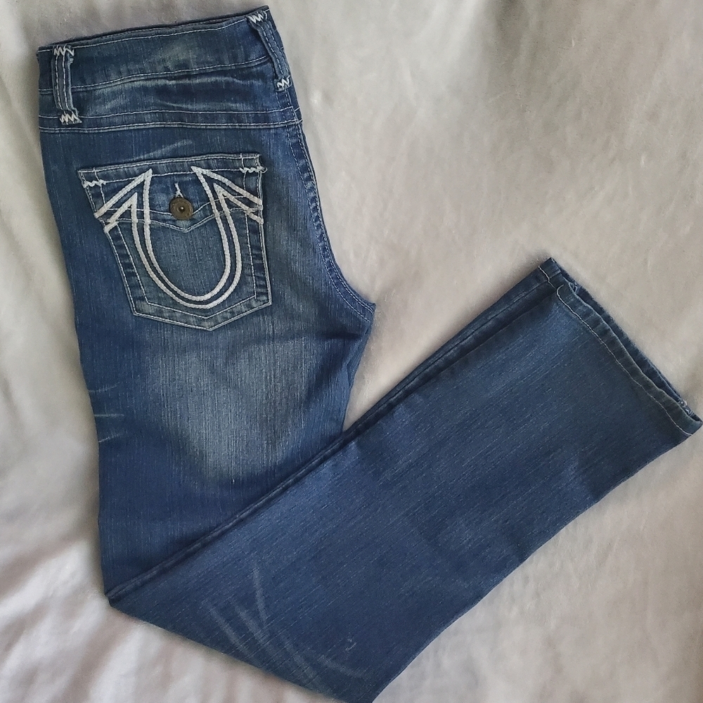 True Religion Joey Jeans women's size 30 white stitching - Picture 13 of 16